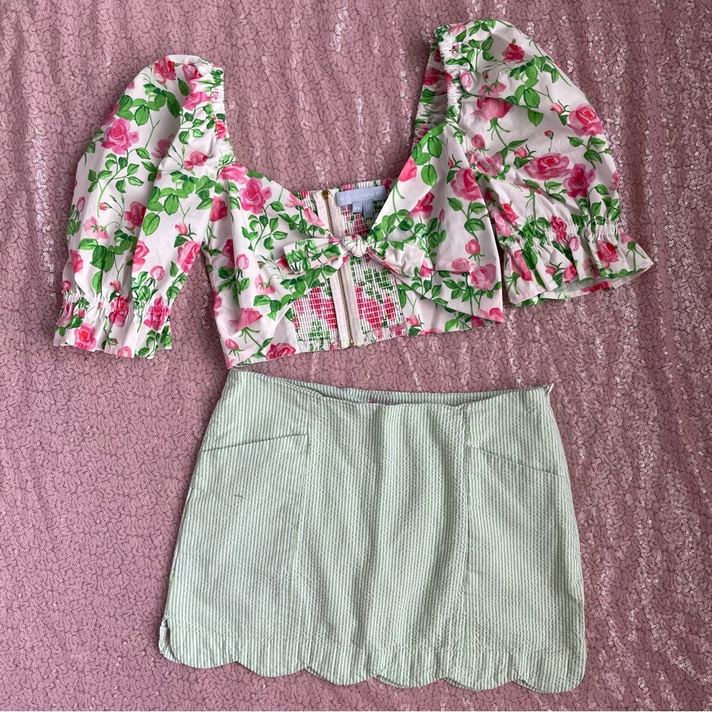 Lilly Pulitzer Seersucker Skort